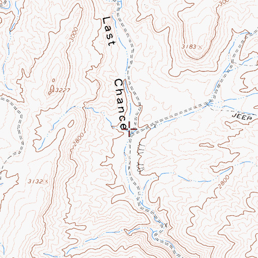 Topographic Map of Holloway Camp (historical), CA
