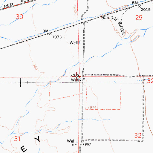 Topographic Map of Old Garlock, CA