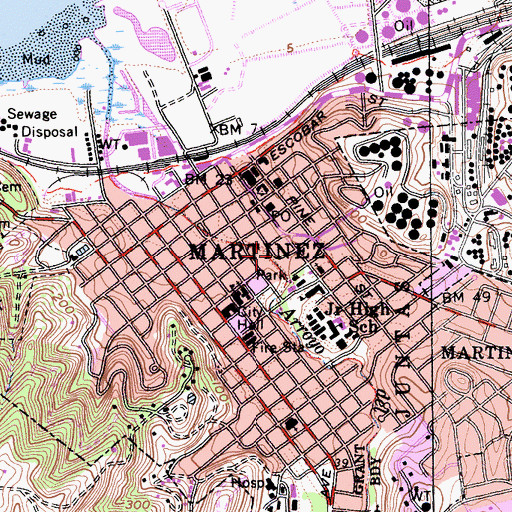 Topographic Map of First Church of Christ Scientist, CA