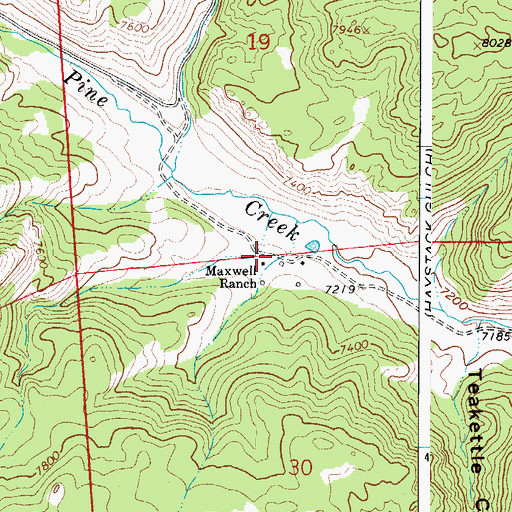 Topographic Map of Maxwell Ranch, CO