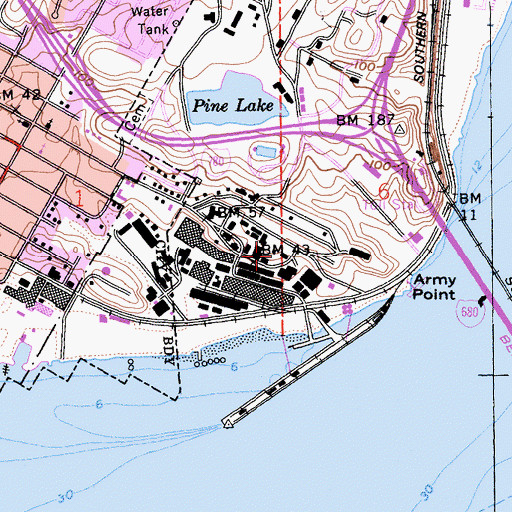 Topographic Map of Benicia Industrial Park, CA