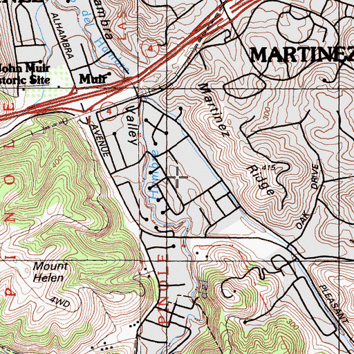 Topographic Map of Boyd Park, CA