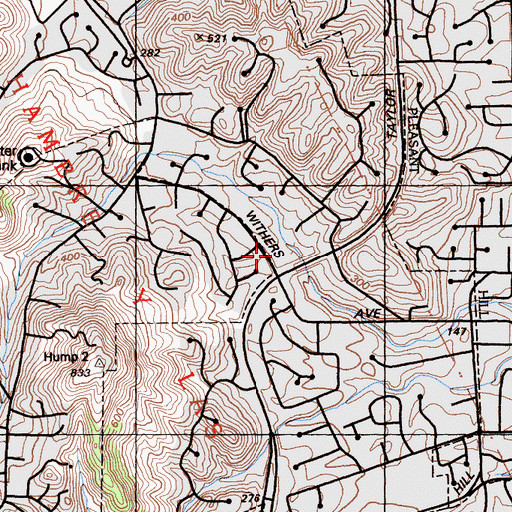 Topographic Map of Brookwood Park, CA