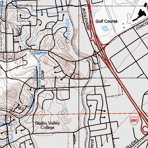 Topographic Map of Chilpancingo Park, CA