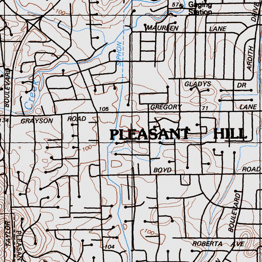 Topographic Map of Christ the King Catholic School, CA