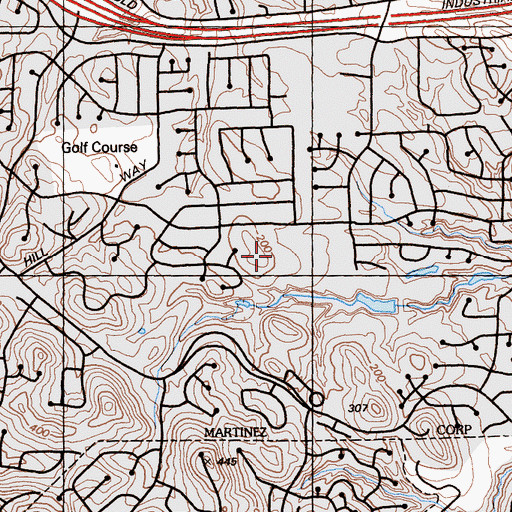 Topographic Map of Hidden Valley Park, CA