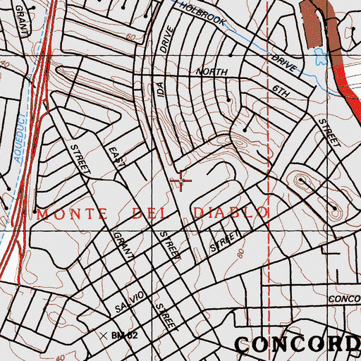 Topographic Map of J F Baldwin Park, CA