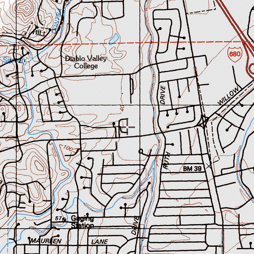 Topographic Map of Salfingere Park, CA