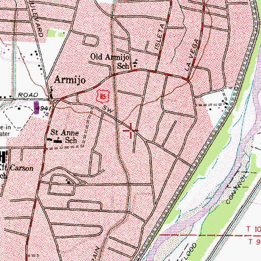 Topographic Map of Bernalillo County, NM