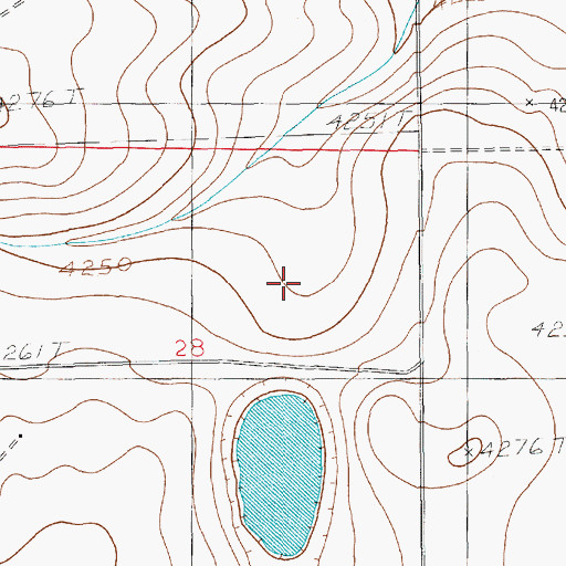 Topographic Map of Roosevelt County, NM
