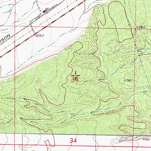 Topographic Map of Socorro County, NM
