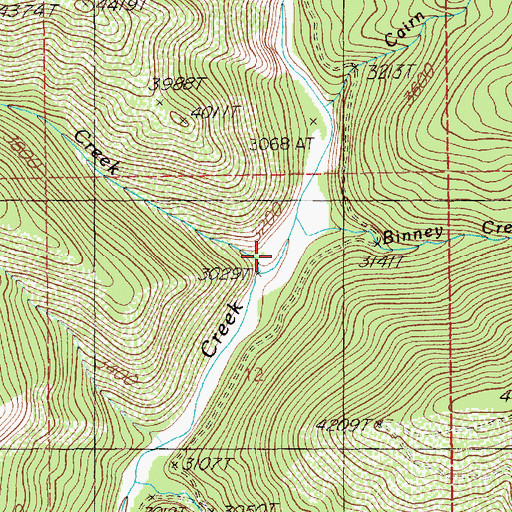 Topographic Map of Shoshone County, ID