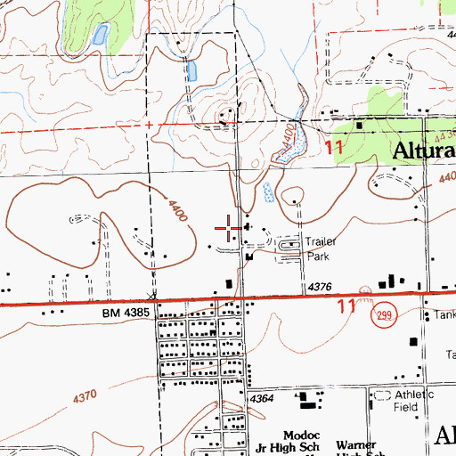 Topographic Map of Church of Christ, CA