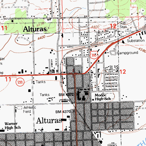 Topographic Map of Church of the Nazarene, CA