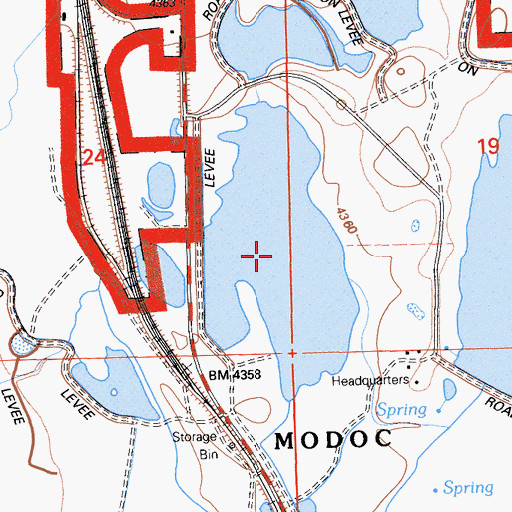 Topographic Map of Goose Pond, CA