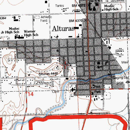 Topographic Map of Saint Michaels Episcopal Church, CA