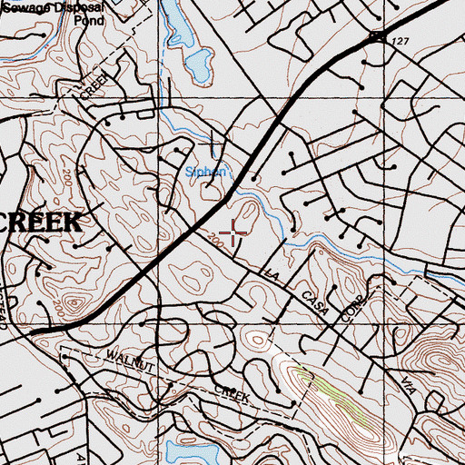 Topographic Map of John Muir Medical Center Walnut Creek Campus, CA