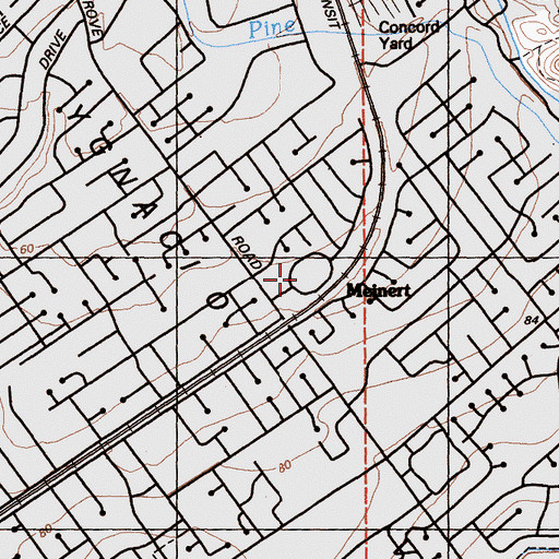 Topographic Map of Ygnacio Valley Park, CA