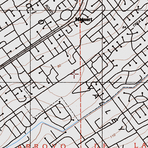 Topographic Map of Ygnacio Valley Shopping Center, CA