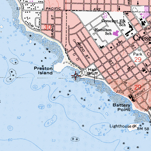 Topographic Map of Brother Jonathan Park, CA