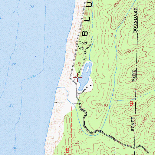 Topographic Map of Espa Lagoon, CA