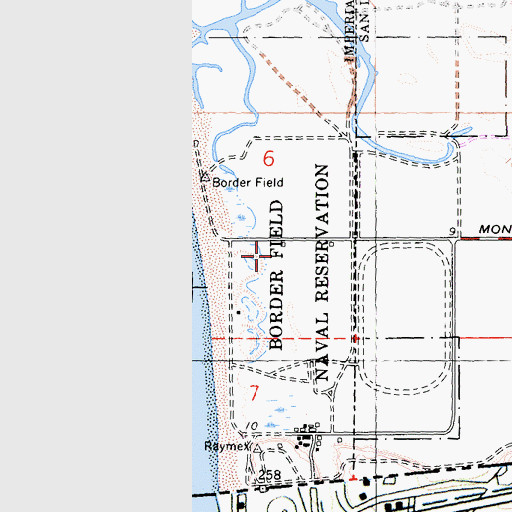Topographic Map of Border Field State Park, CA