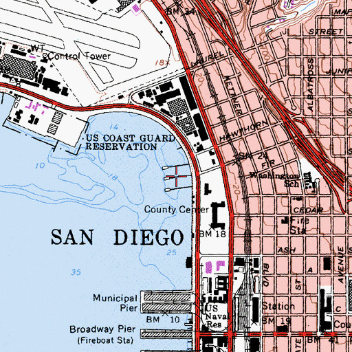 Topographic Map of Embarcadero, CA
