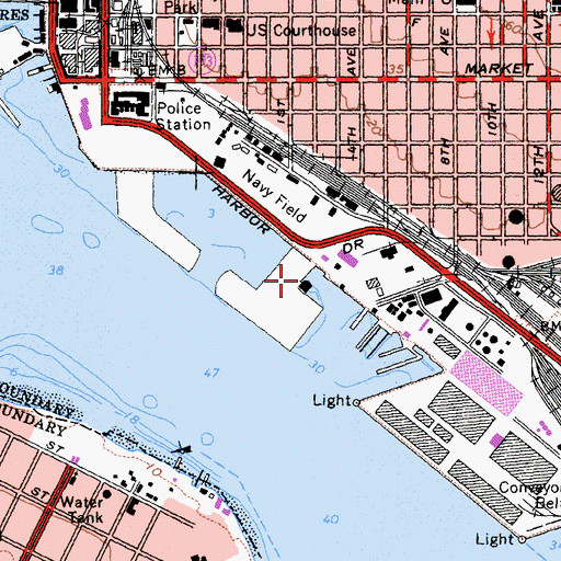 Topographic Map of Embarcadero Marina Park, CA