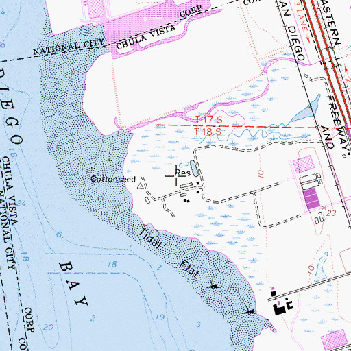 Topographic Map of Sweetwater Marsh National Wildlife Refuge, CA