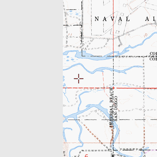 Topographic Map of Tijuana River National Estuarine Research Reserve, CA