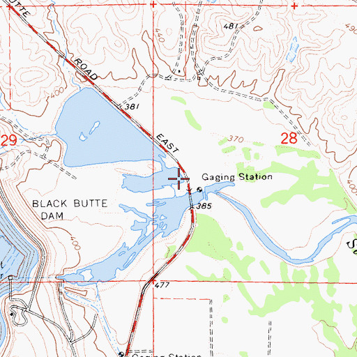 Topographic Map of Lower Stony Creek Recreation Area, CA
