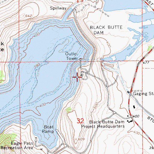 Topographic Map of Observation Point Recreation Area, CA