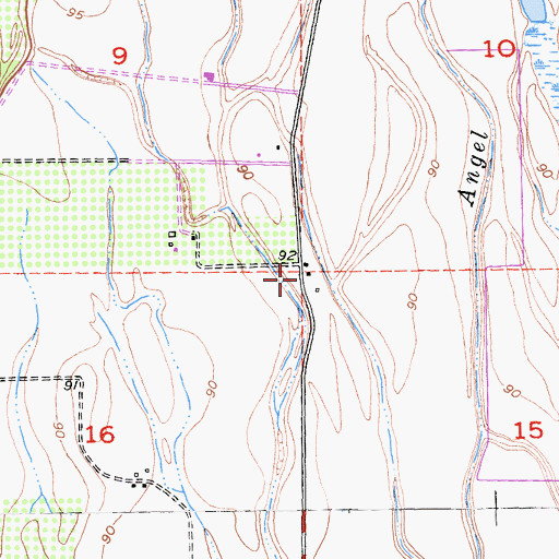 Topographic Map of Aguas Frias School (historical), CA