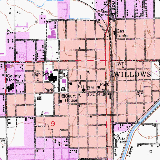 Topographic Map of Bibleway Association Church, CA