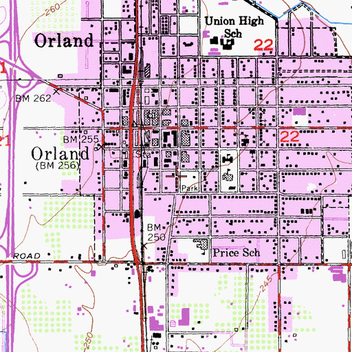 Topographic Map of Carnegie Community Center, CA