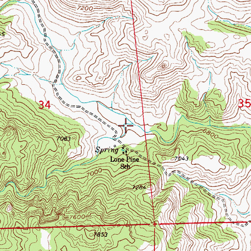 Topographic Map of North Lone Pine Creek, CO
