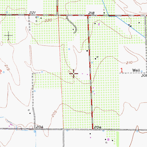 Topographic Map of Oddfellows Cemetery, CA