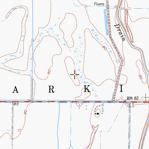 Topographic Map of Rasnor Lakes, CA