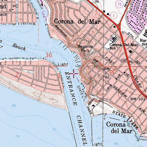 Topographic Map of China Cove Beach, CA