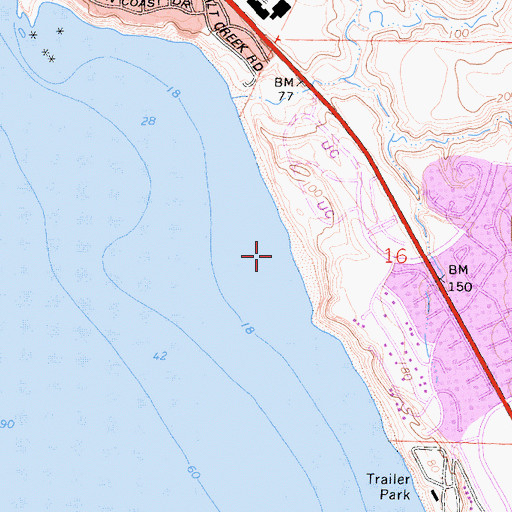 Topographic Map of Niguel Marine Life Refuge, CA