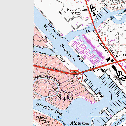 Topographic Map of Marine Park, CA