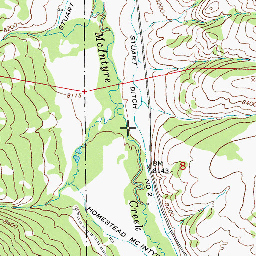 Topographic Map of Stuart Ditch Number 2, CO