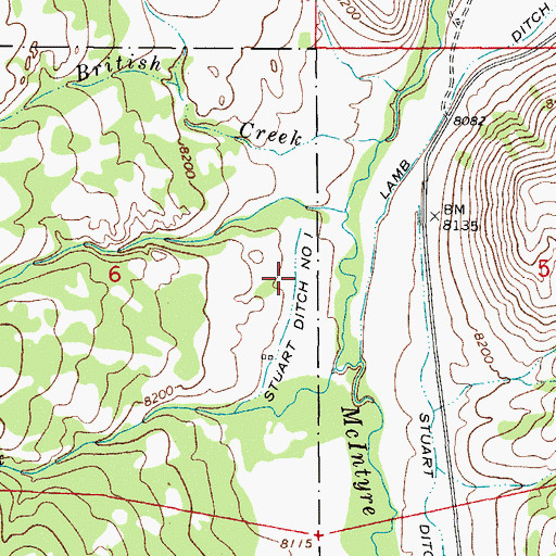 Topographic Map of Stuart Ditch Number 1, CO