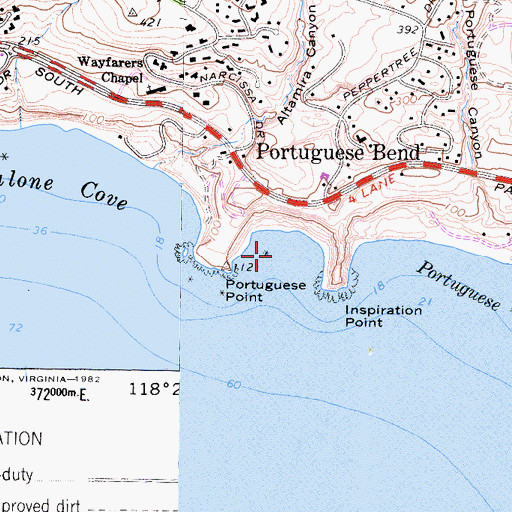 Topographic Map of Smugglers Cove, CA