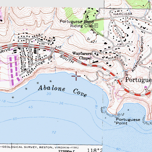 Topographic Map of Upper Beach, CA