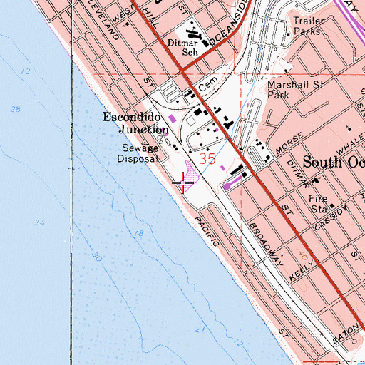 Topographic Map of Loma Alta Marsh, CA