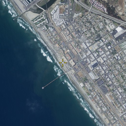 Aerial/Satellite Image of Oceanside City Beach, CA