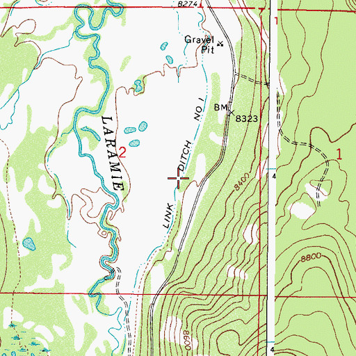 Topographic Map of Link Ditch Number 1, CO