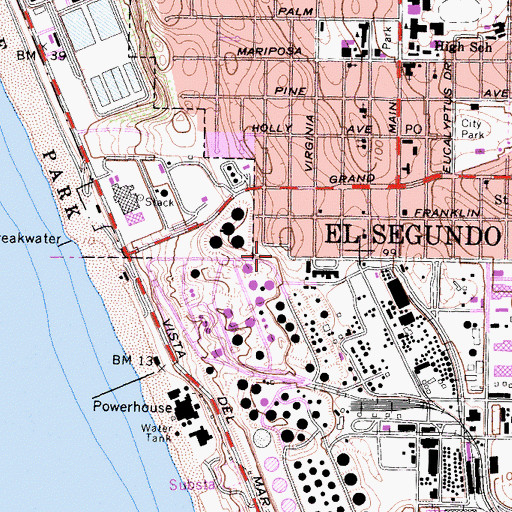 Topographic Map of Candy Cane Park, CA