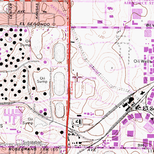 Topographic Map of El Segundo Golf Course, CA
